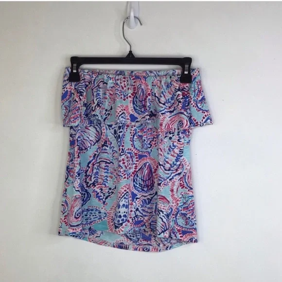 Lilly Pulitzer Ruffle Tube Top Size Medium - Picture 5 of 6